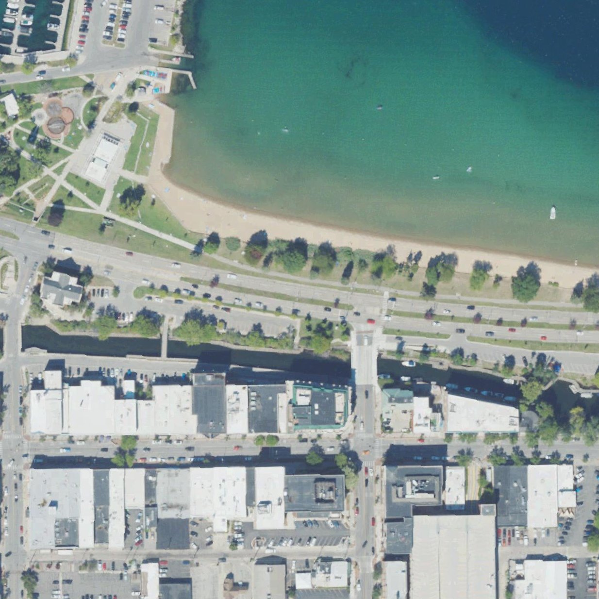 Aerial map of Clinch Park Beach