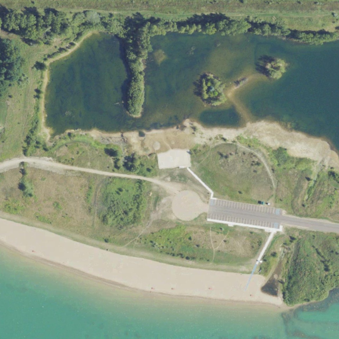 Aerial map of Clinton Lakes Dog Beach