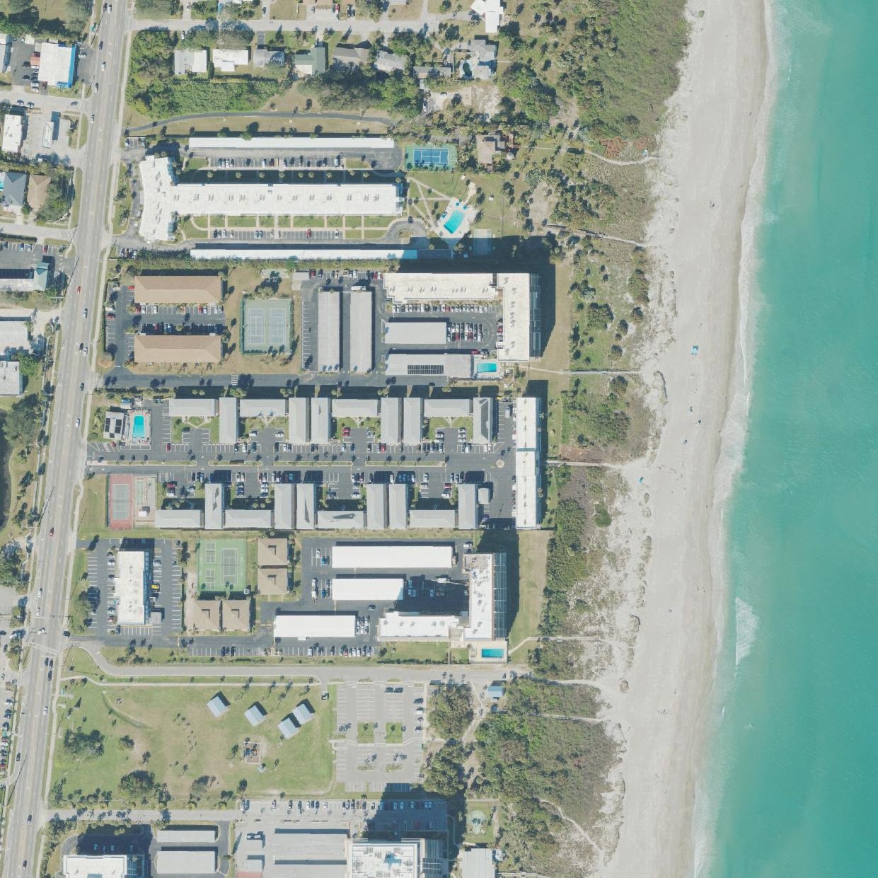 Aerial map of Cocoa Beach