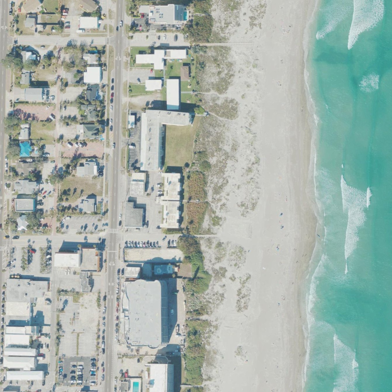 Aerial map of Cocoa Beach