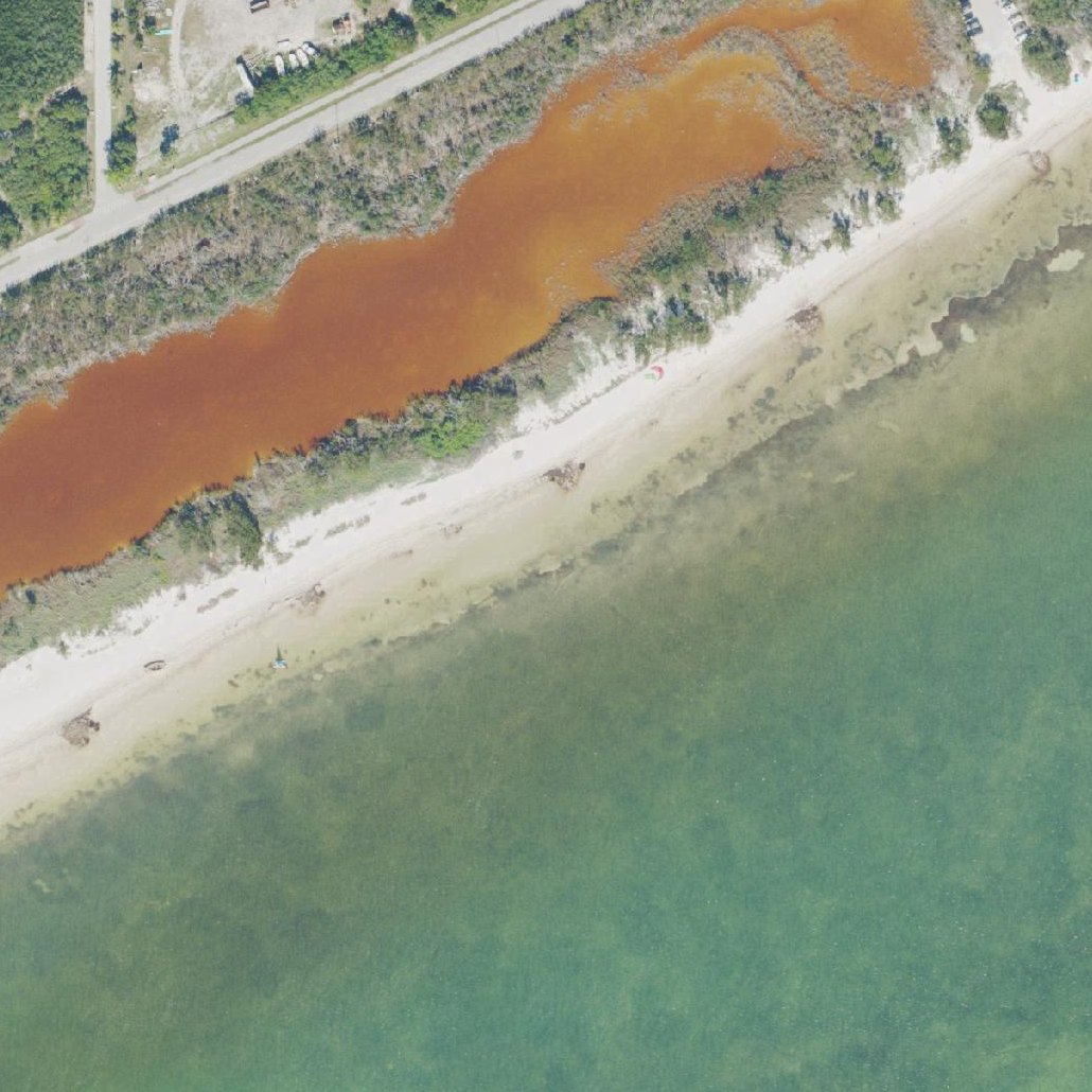 Aerial map of Cocoa Plum Beach