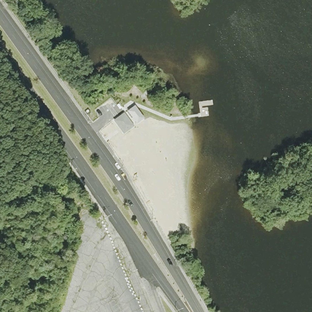 Aerial map of Coes Pond Beach