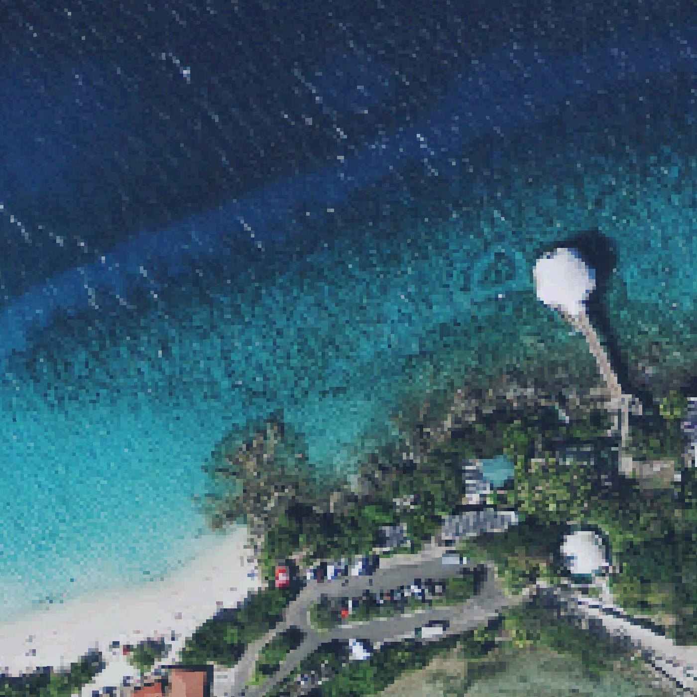 Aerial map of Coki Beach