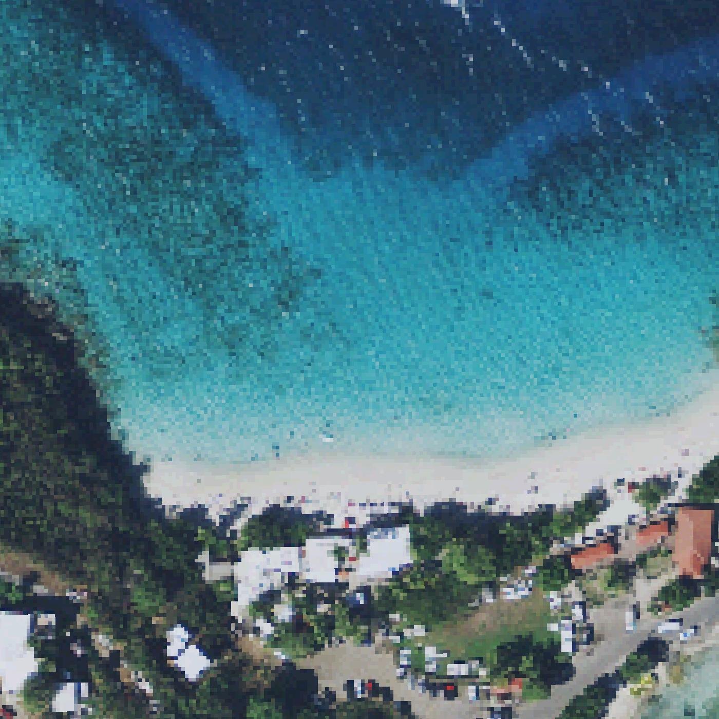 Aerial map of Coki Point Beach