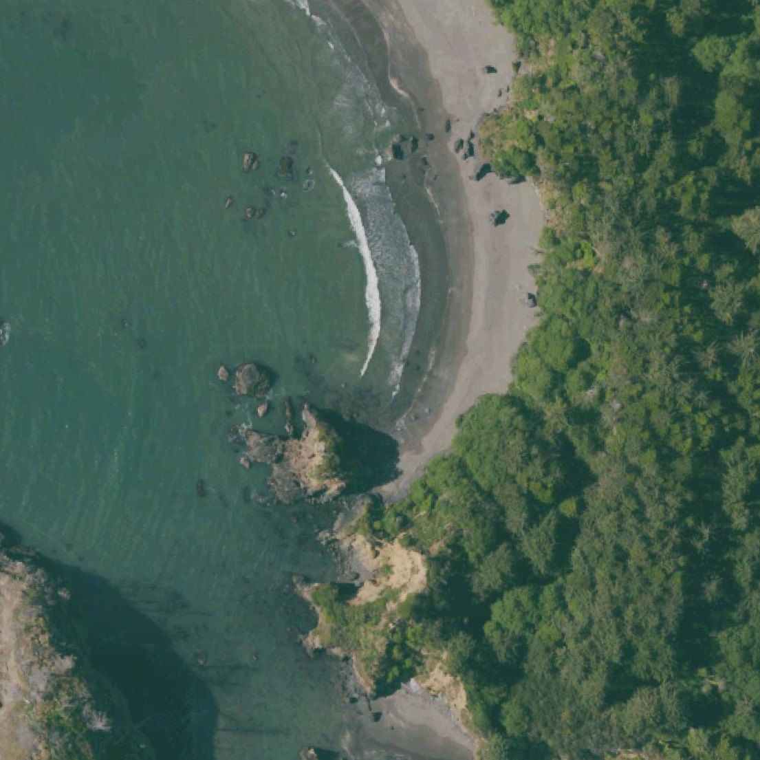 Aerial map of College Cove Beach