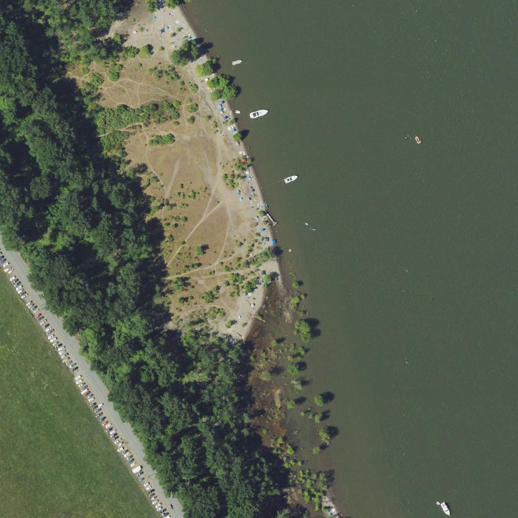 Aerial map of Collins Beach (clothing optional)