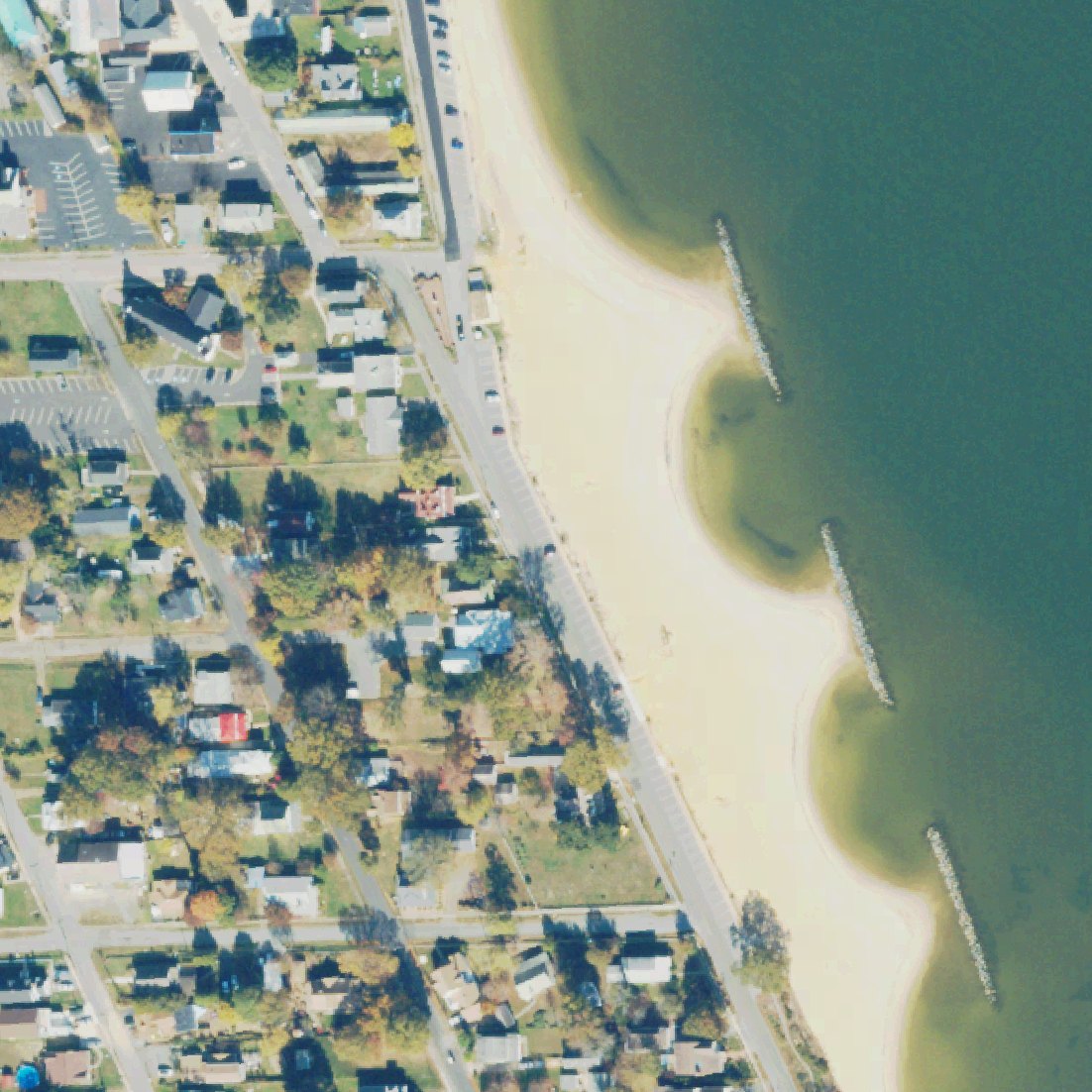 Aerial map of Colonial Beach