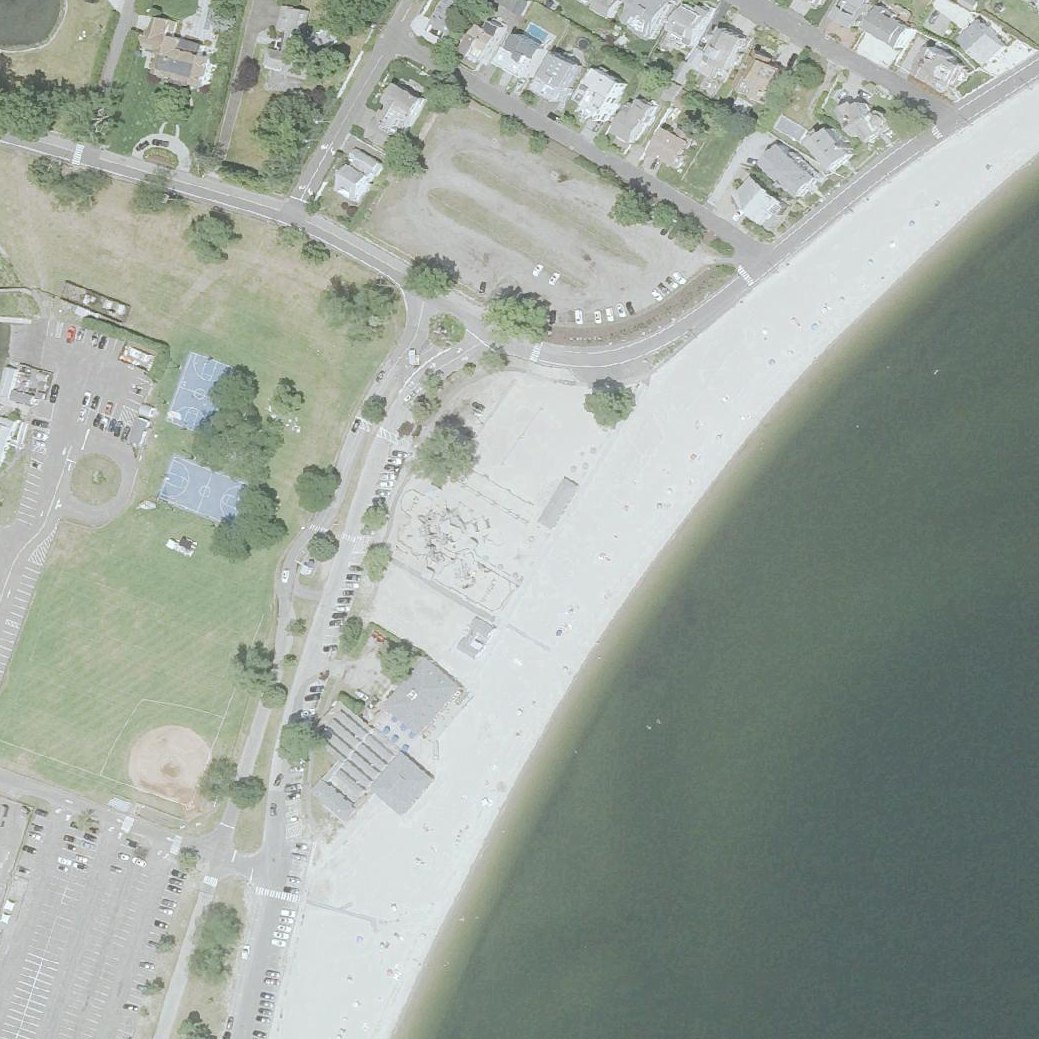 Aerial map of Compo Beach