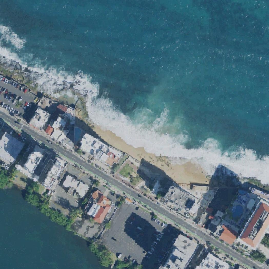 Aerial map of Condado Beach