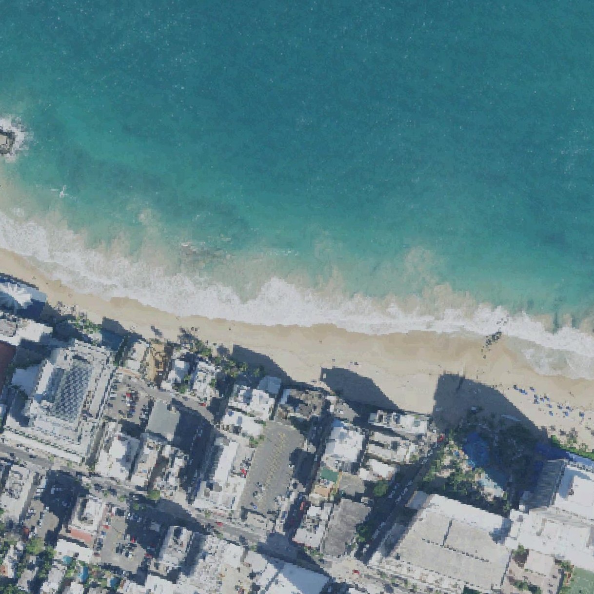 Aerial map of Condado playa