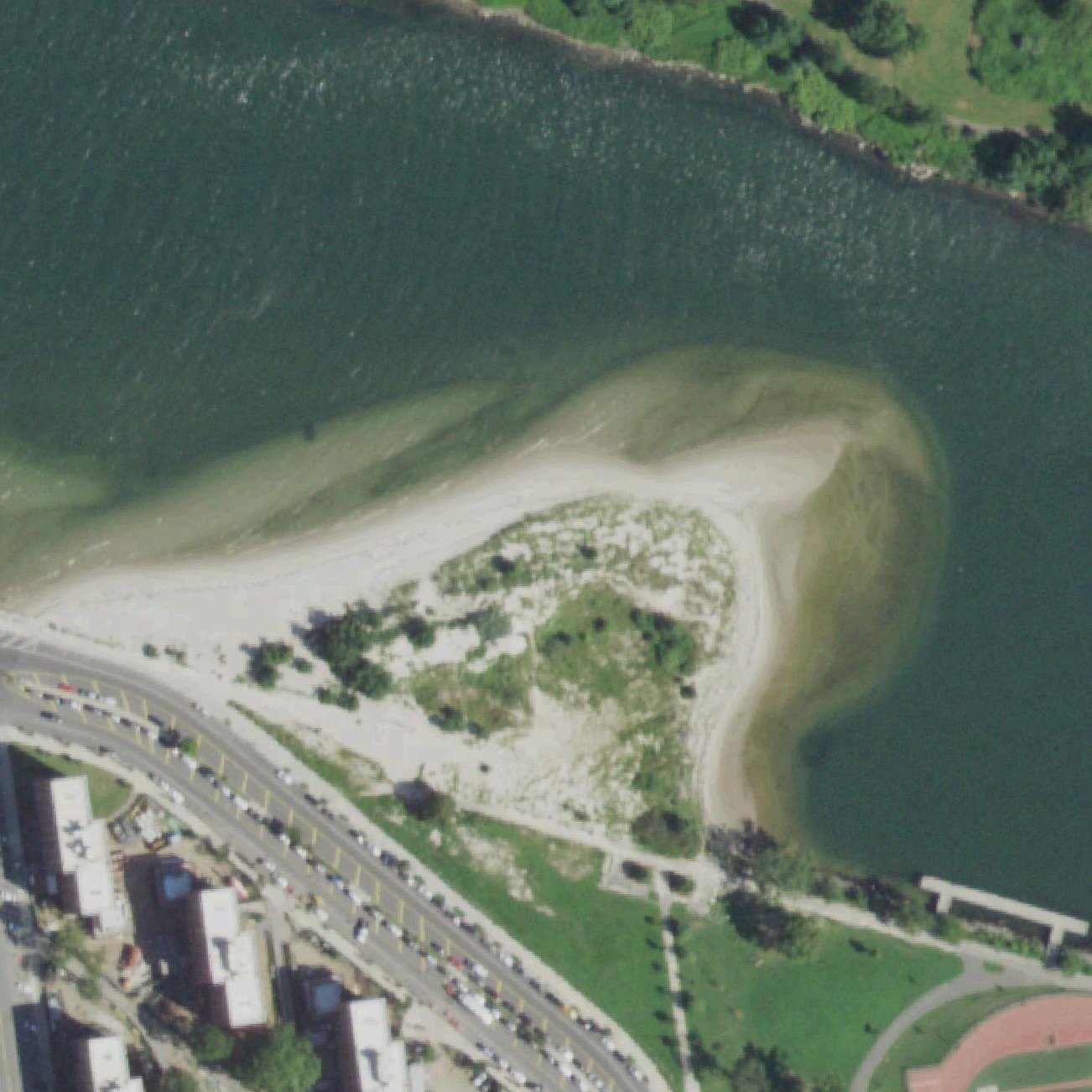 Aerial map of Coney Island Creek Park Shore