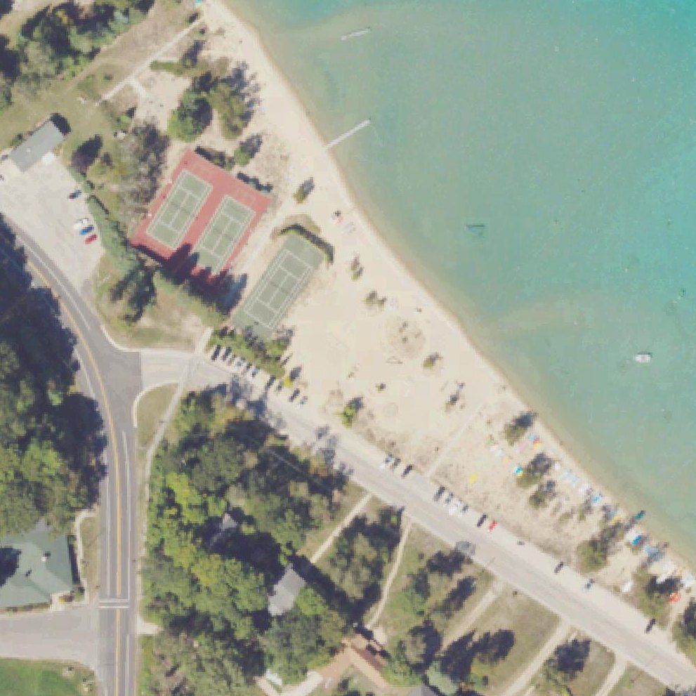 Aerial map of Congressional Summer Assembly Crystal Lake Beach