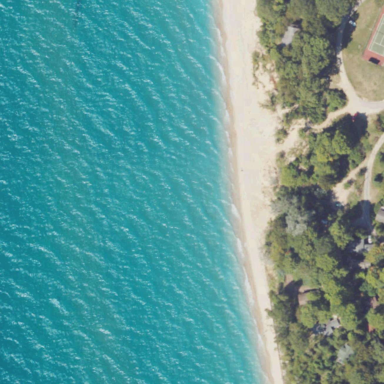 Aerial map of Congressional Summer Assembly Lake Michigan Beach