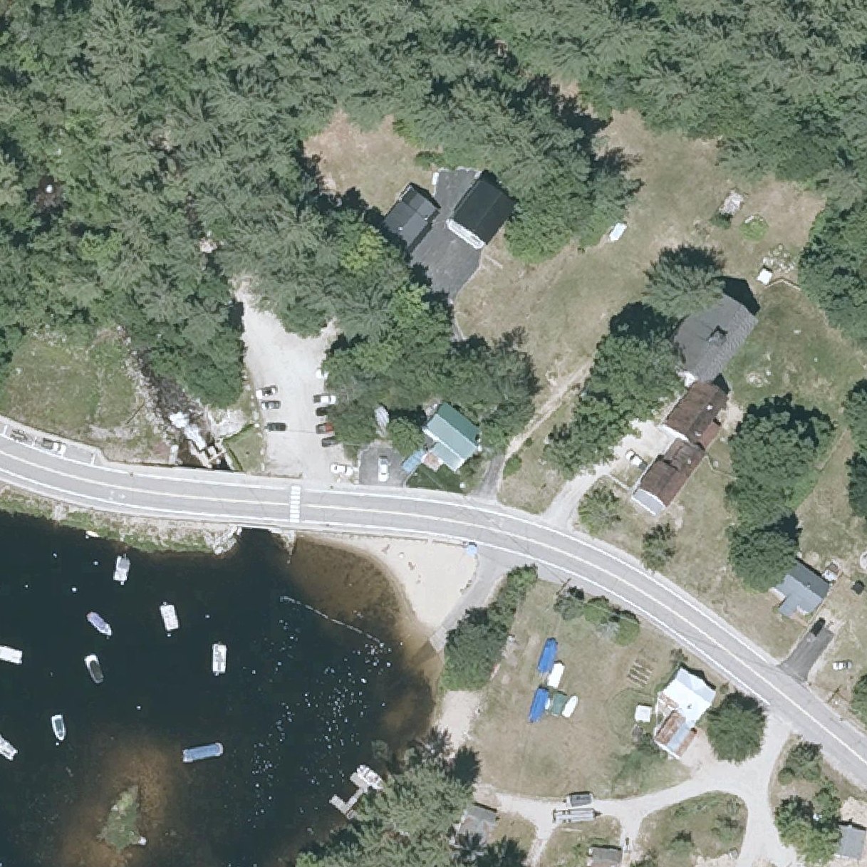 Aerial map of Conway Lake Public Beach