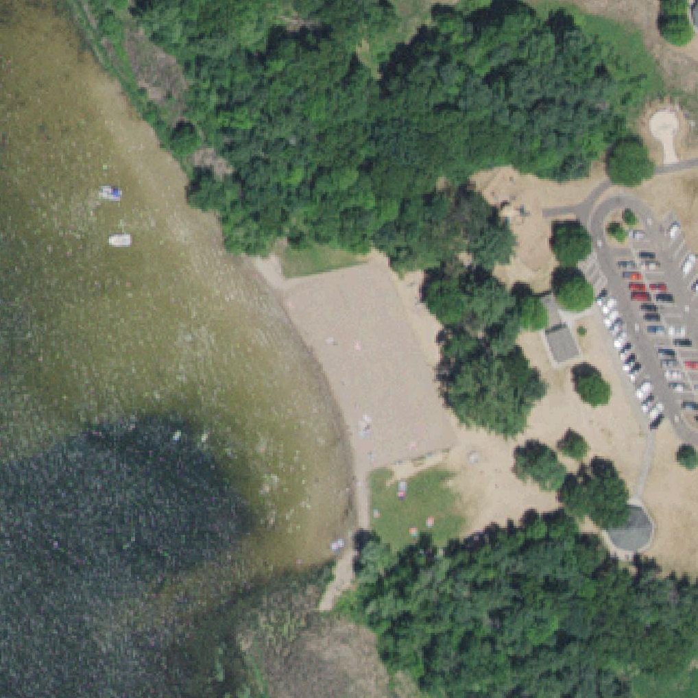 Aerial map of Coon Lake Park Beach