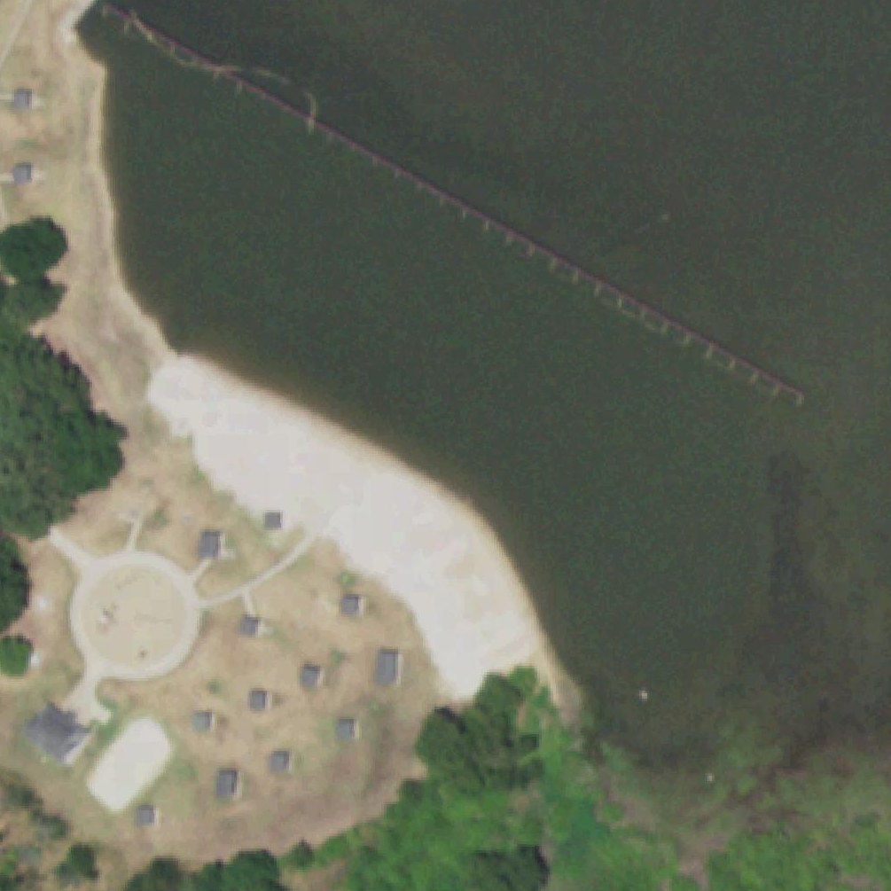Aerial map of Cooper Lake State Park Beach