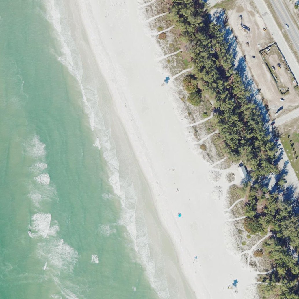 Aerial map of Coquina Beach