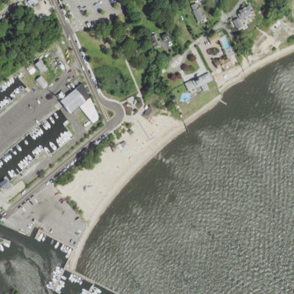 Aerial map of Corey Beach