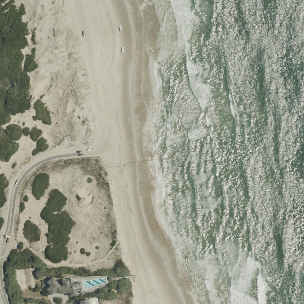 Aerial map of Corolla Beach