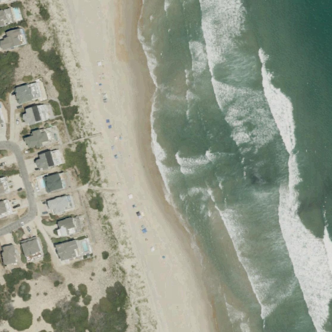 Aerial map of Corolla Beach