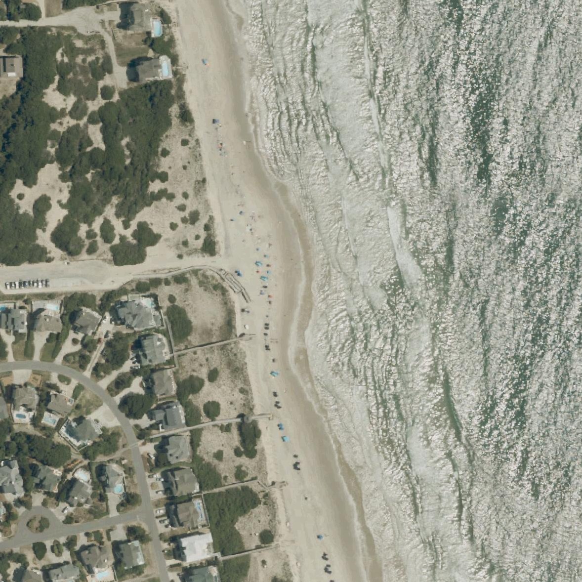 Aerial map of Corolla Village Rd Public Beach Access