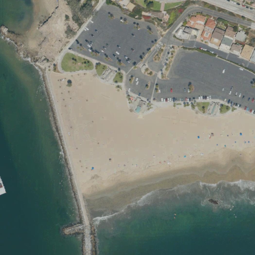 Aerial map of Corona Del Mar State Beach Park