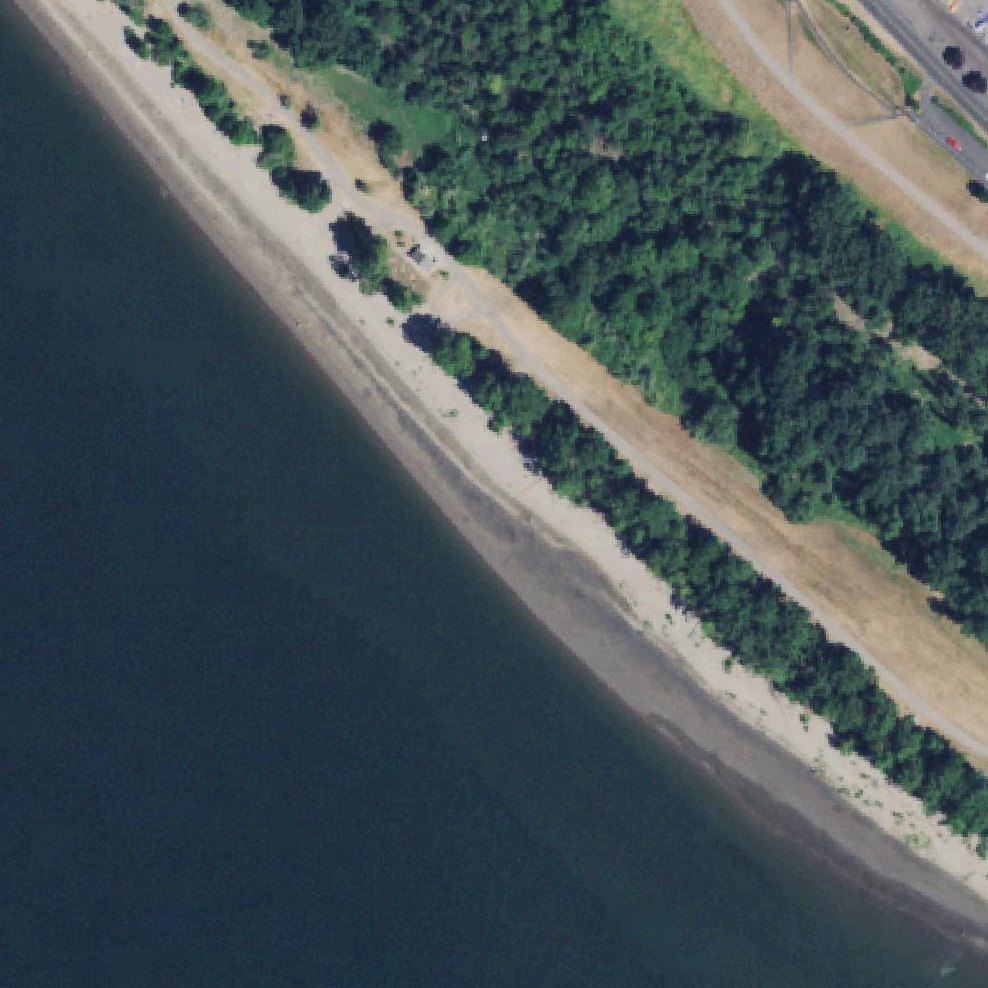 Aerial map of Cottonwood Beach