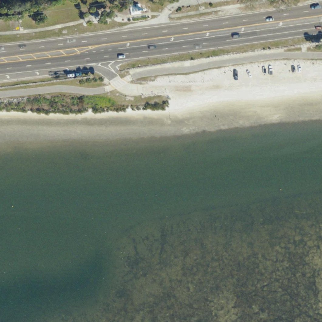 Aerial map of Courtney Campbell Causeway Beach