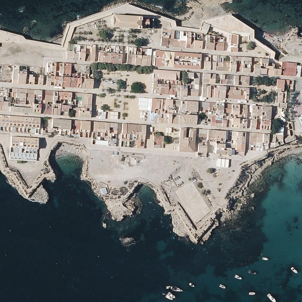 Aerial map of Cova del Llop Marí