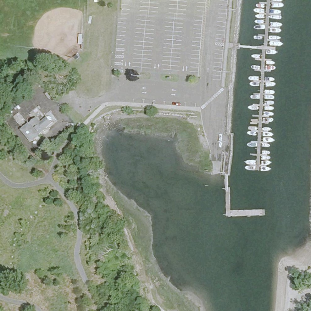 Aerial map of Cove Island Wildlife Sanctuary