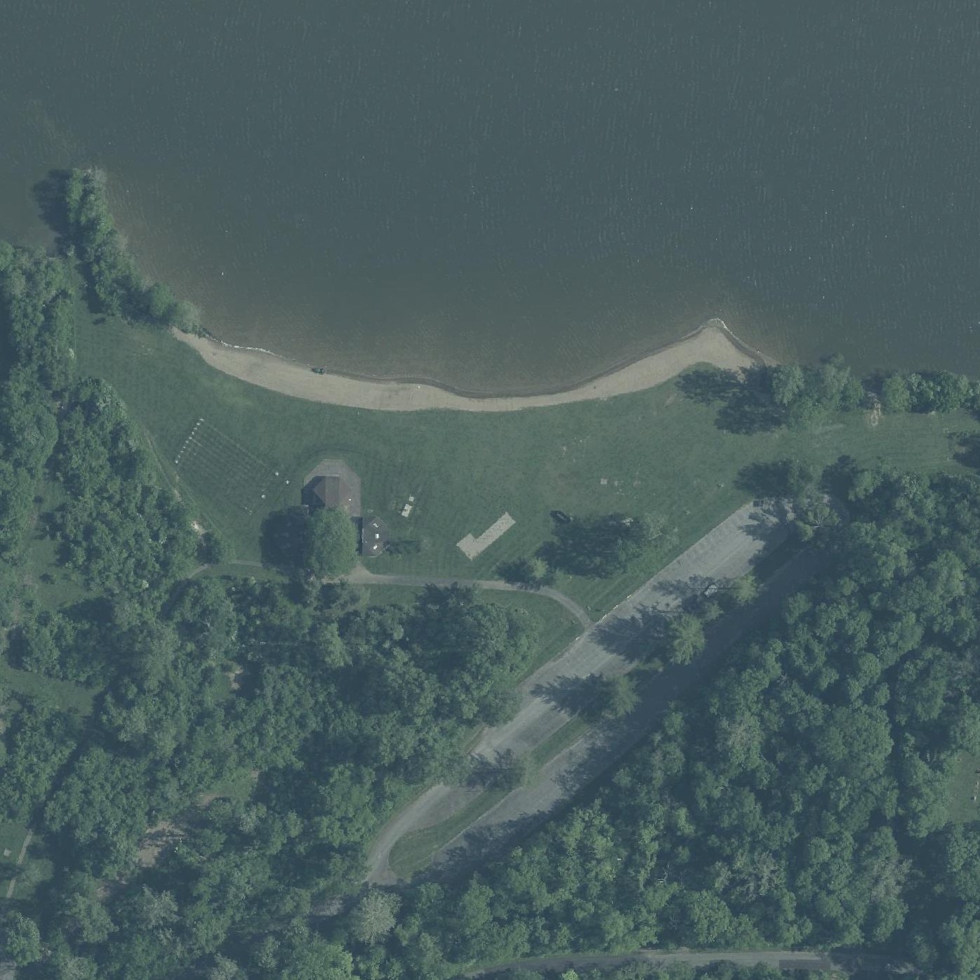Aerial map of Cowan Lake Public Beach