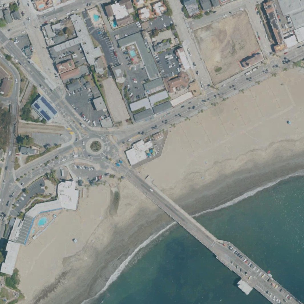 Aerial map of Cowell Beach