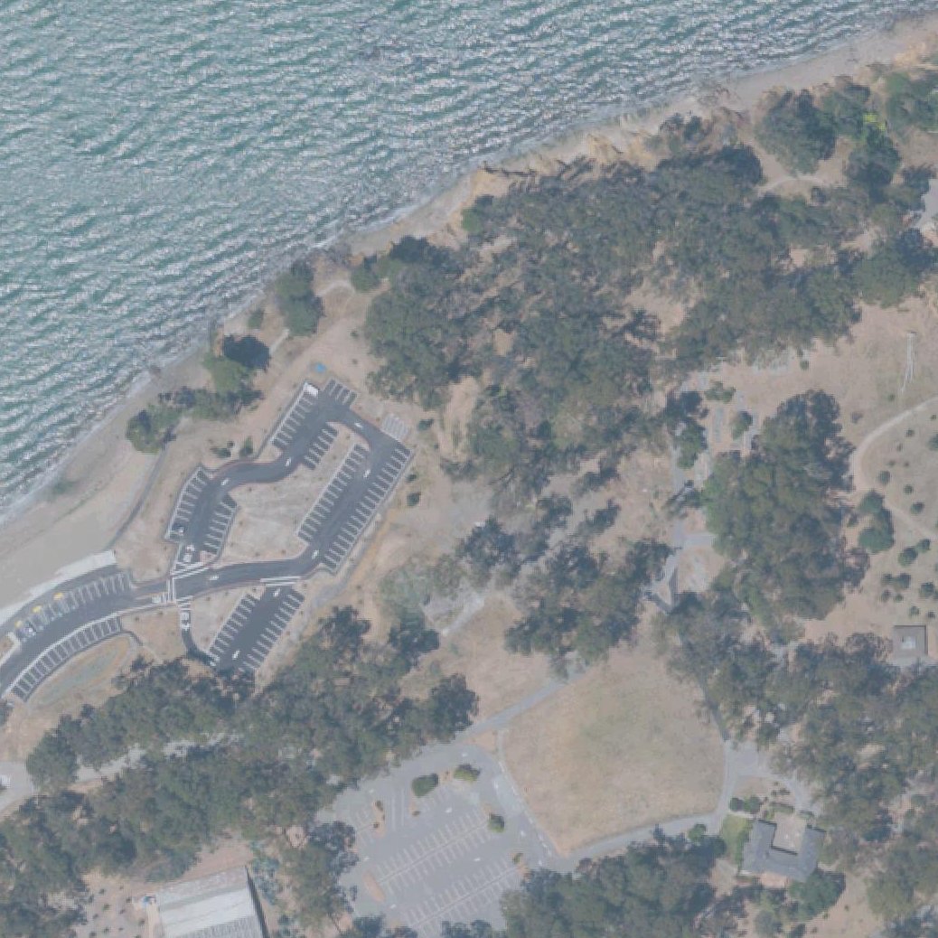 Aerial map of Coyote Point Beach