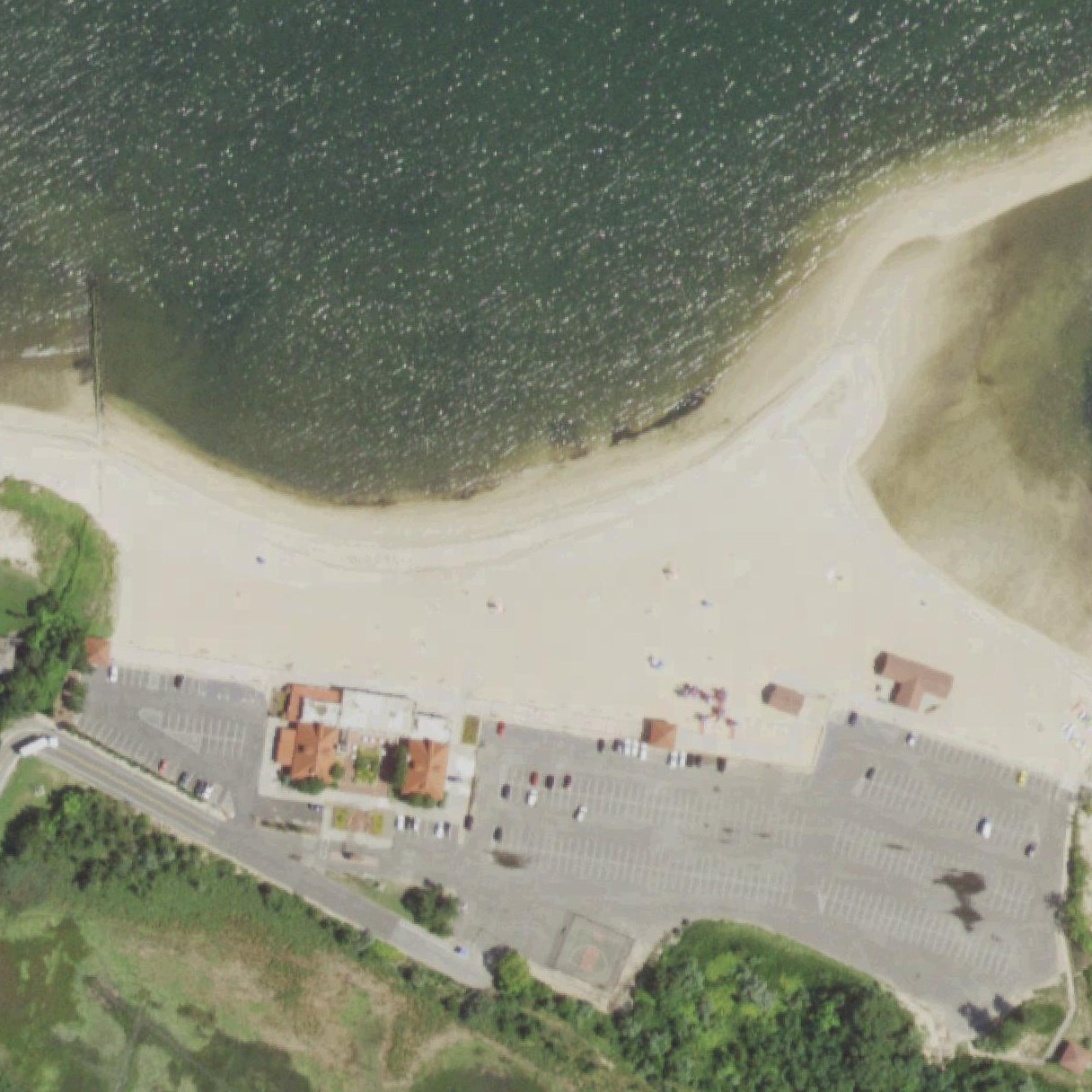 Aerial map of Crab Meadow Beach