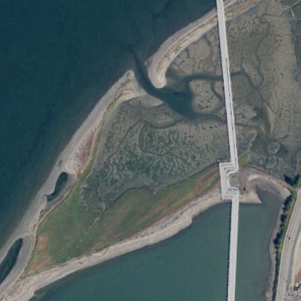 Aerial map of Crandall Spit