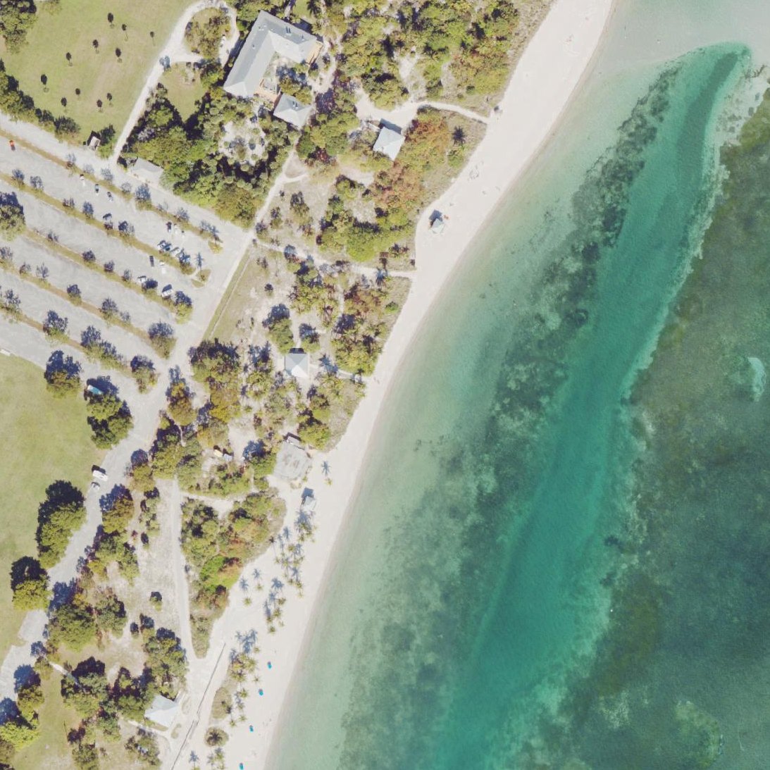Aerial map of Crandon Park Paradise Cove Shelter