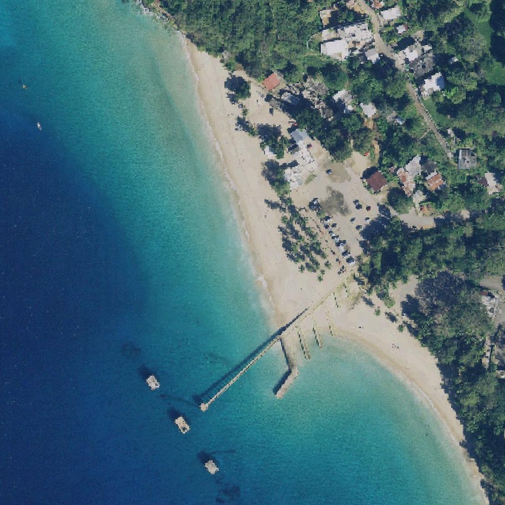 Aerial map of Crash Boat Beach