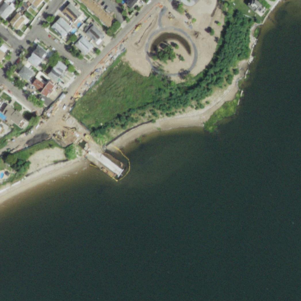 Aerial map of Crescent Beach Park