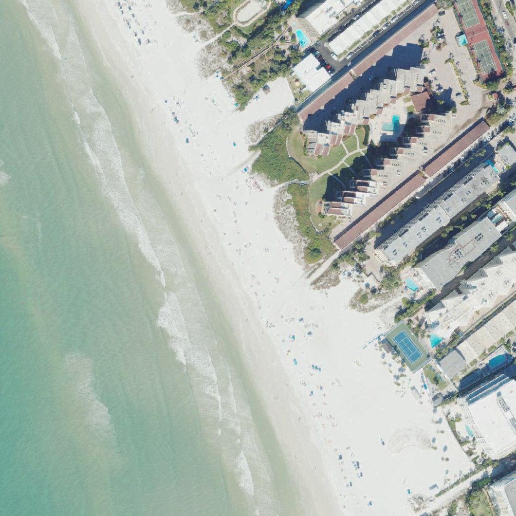 Aerial map of Crescent Beach, Sarasota
