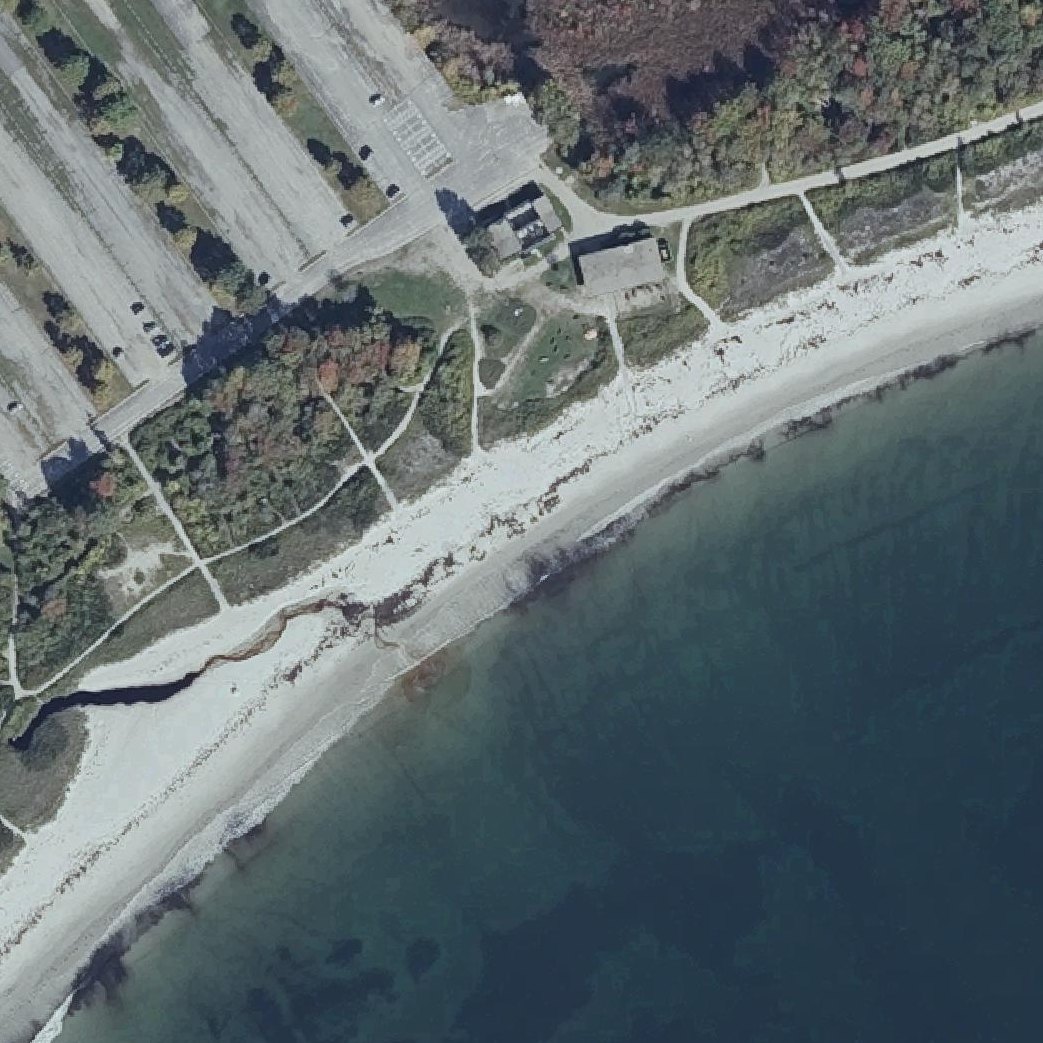 Aerial map of Crescent Beach State Park