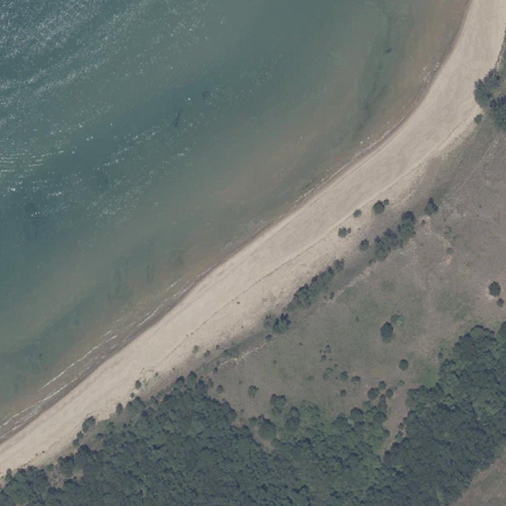 Aerial map of Crescent Dune Beach