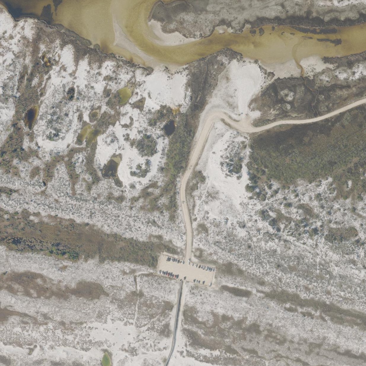 Aerial map of Crooked Island Beach