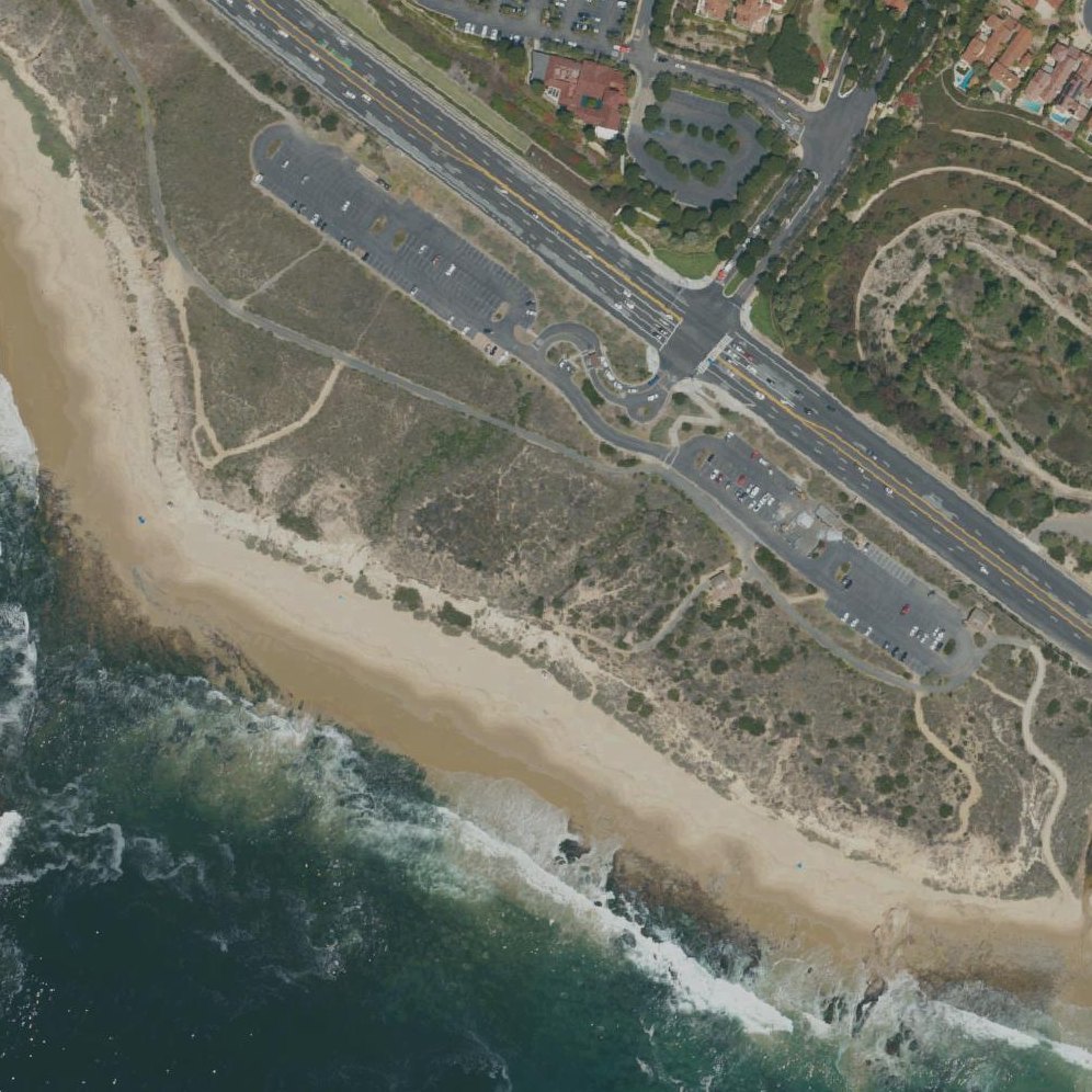 Aerial map of Crystal Cove State Park: Reef Point Entrance