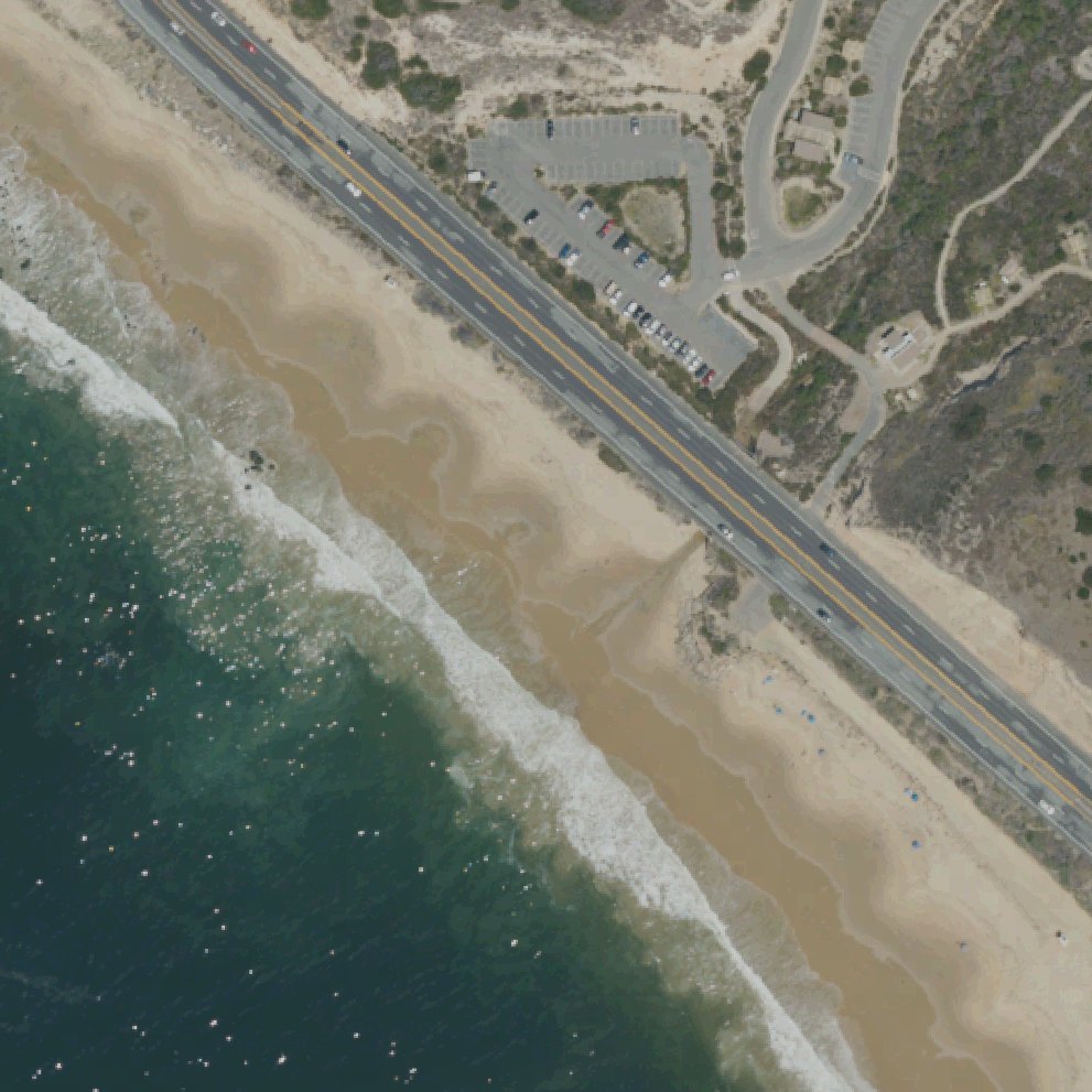 Aerial map of Crystal Cove State Park Tunnel