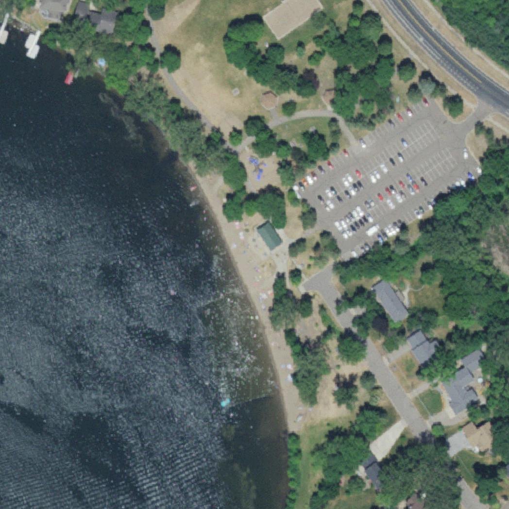 Aerial map of Crystal Lake Beach