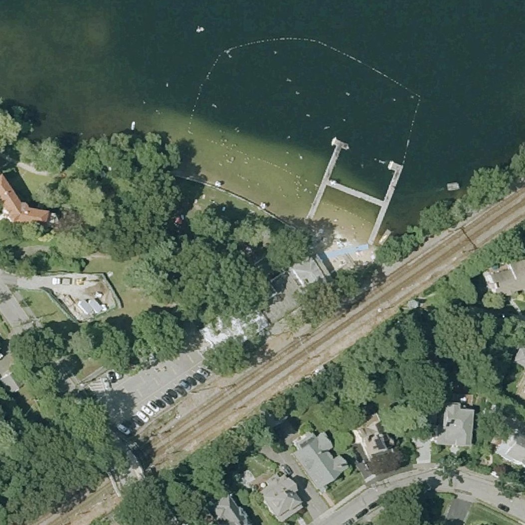 Aerial map of Crystal Lake Beach