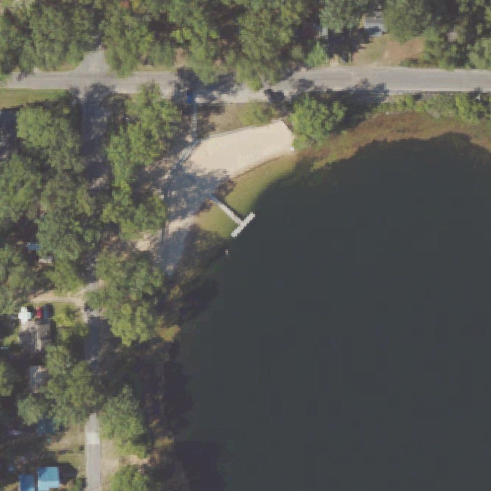 Aerial map of Crystal Lake Swimming Area