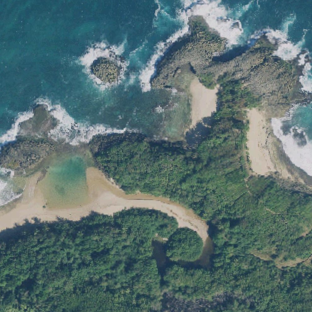 Aerial map of Cueva de las Golondrinas