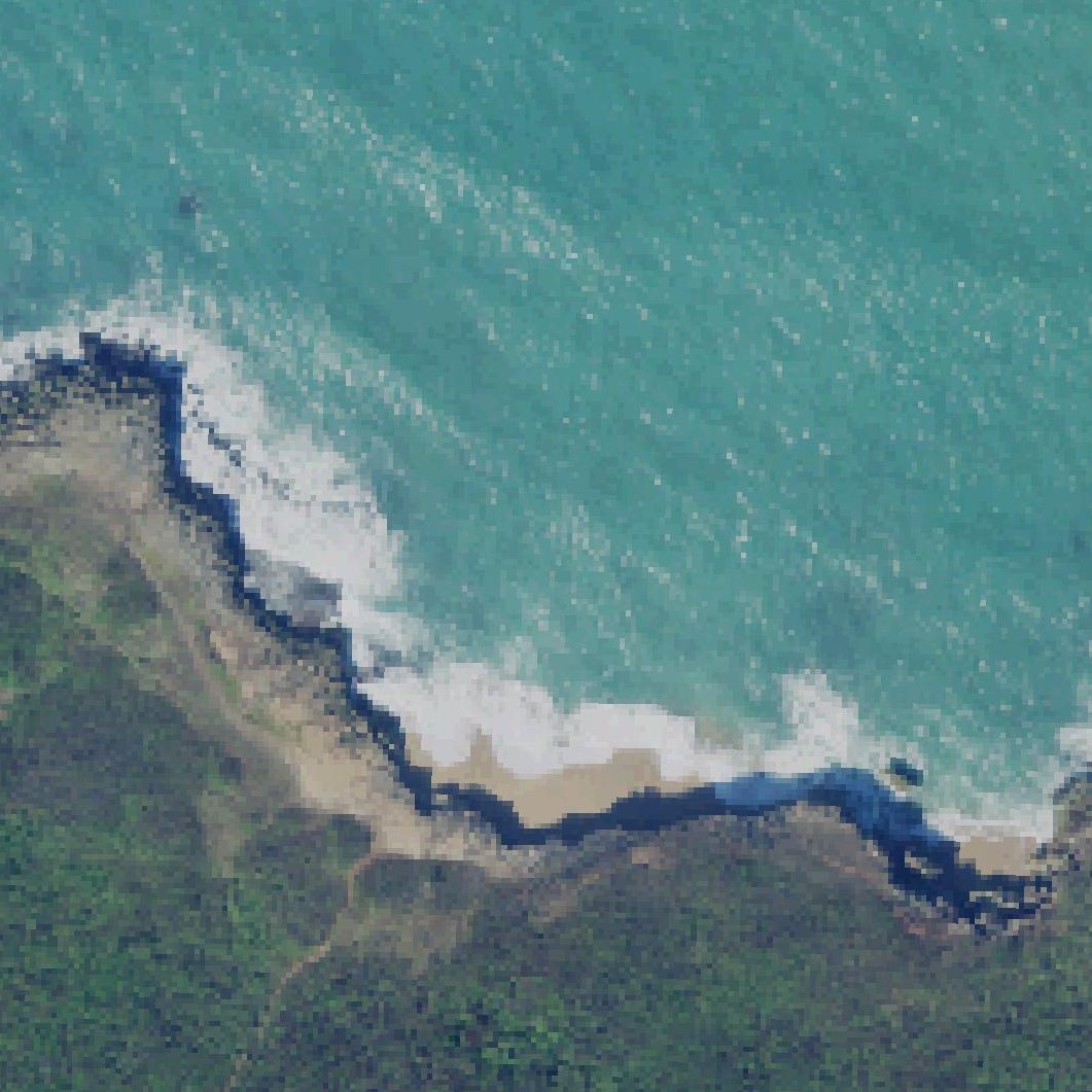 Aerial map of Cueva Escondida Beach