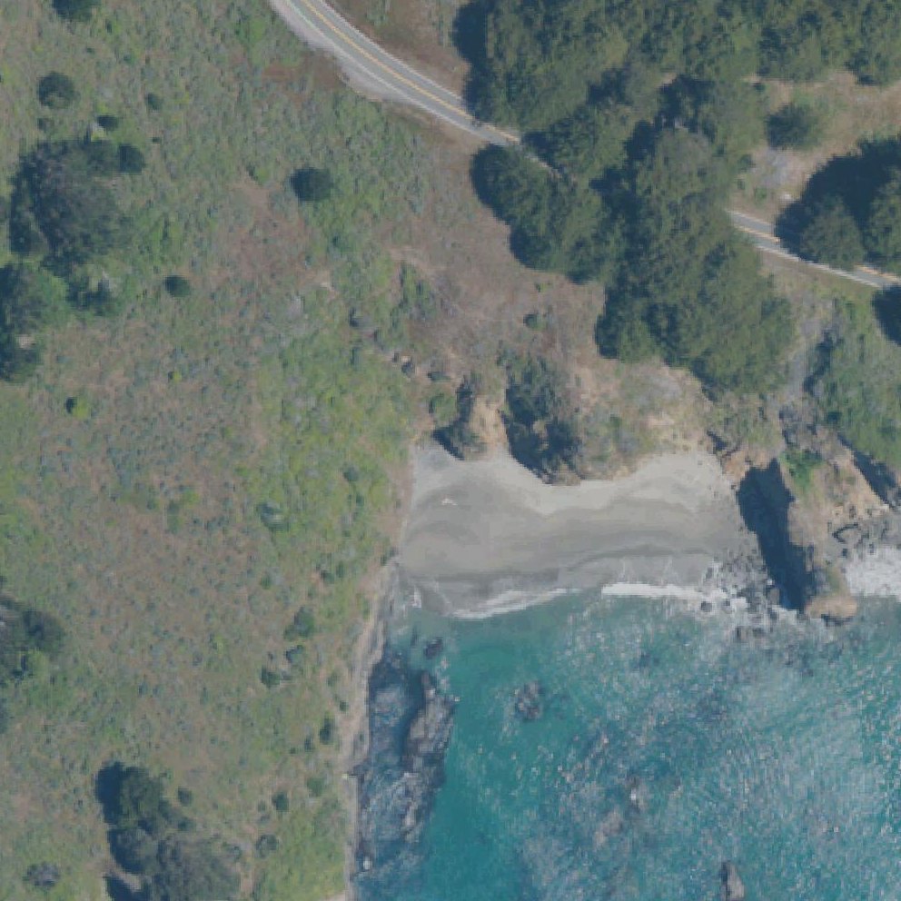 Aerial map of Cuffey Cove View Point